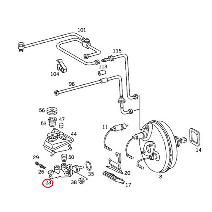 Mercedes Brake Master Cylinder 0054306901